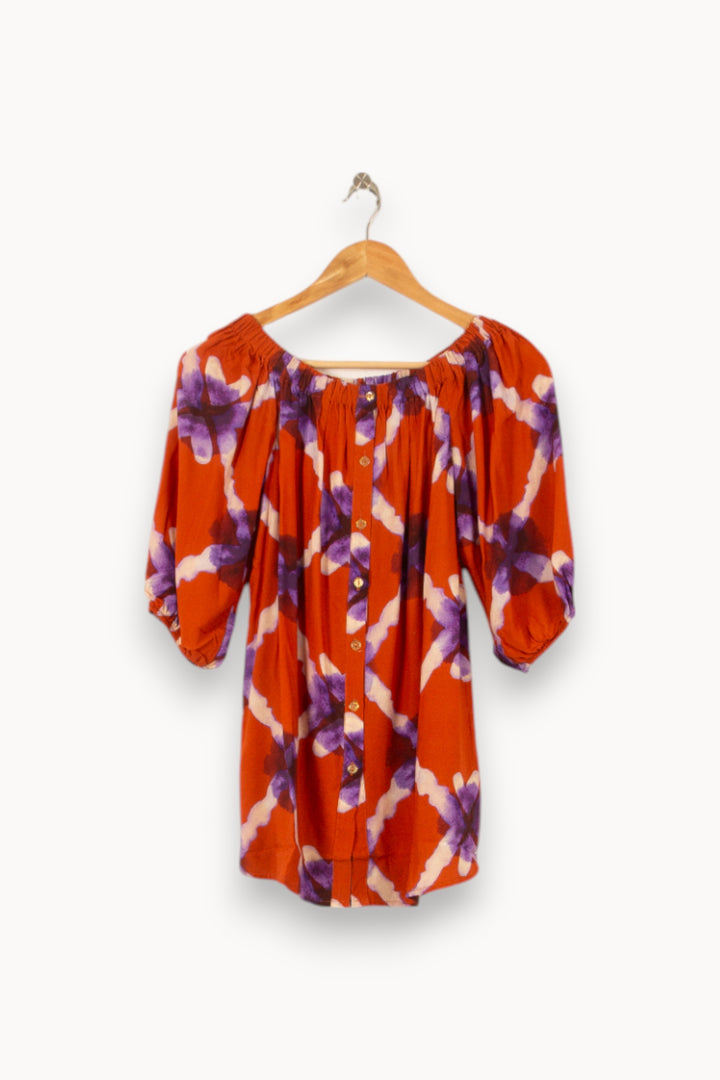Blouse Orange et Violette - Taille S/36 de la marque Imprevu | PARAD58426 - Vendu par Paradigme - Image 2