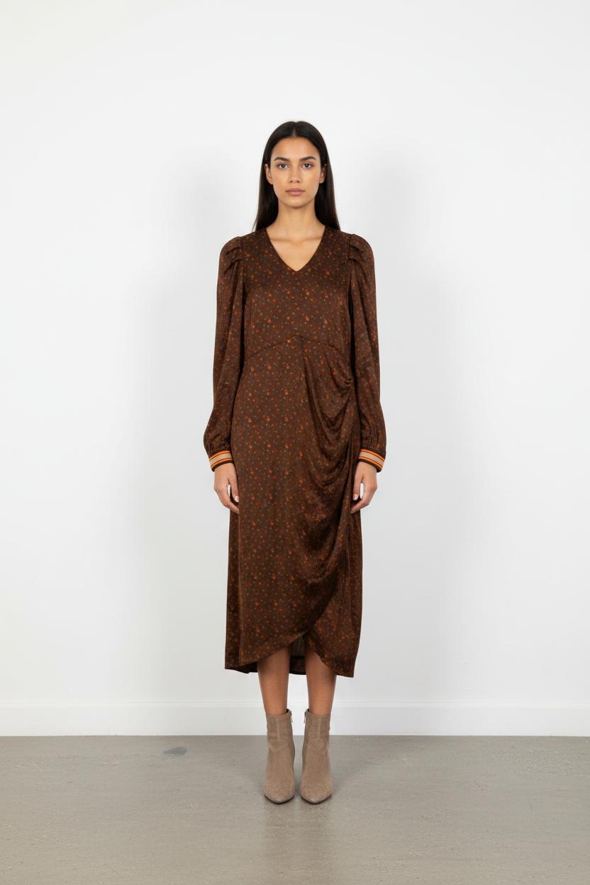 Robe Midi Marron - Taille XS/34