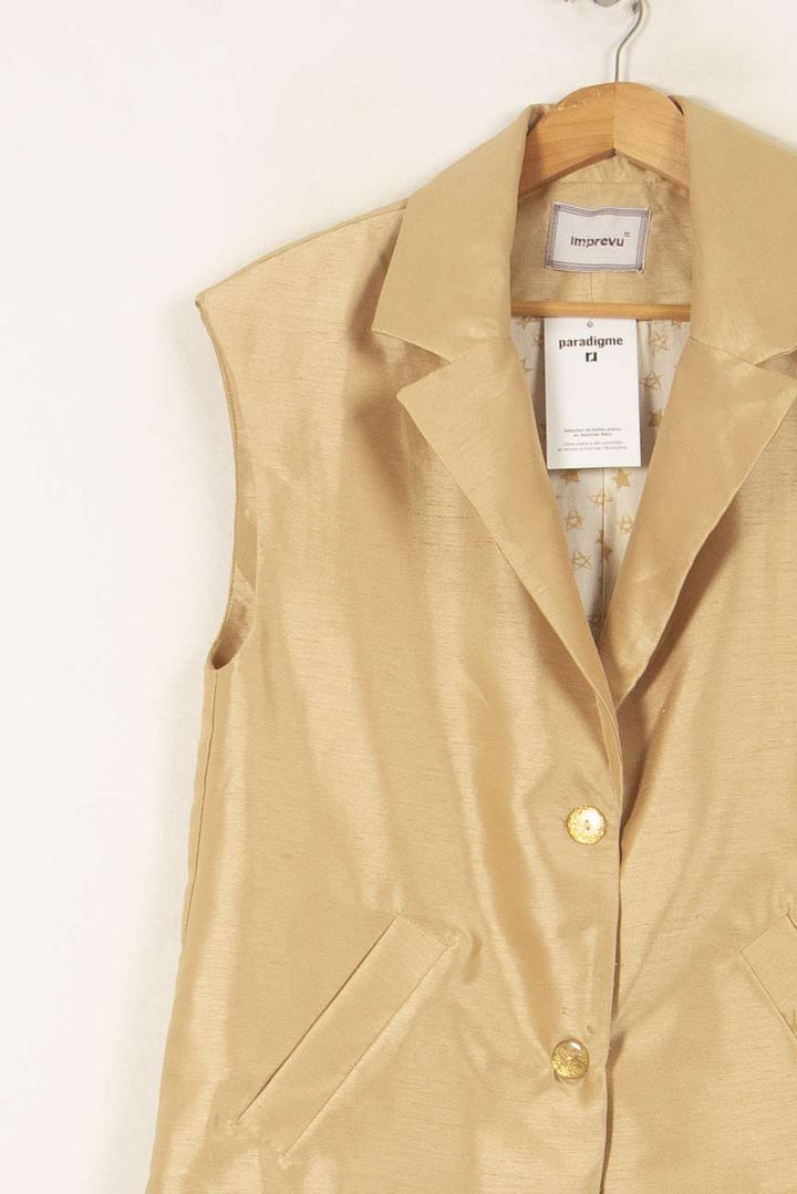 Gilet Sans Manches Doré - Taille S/36 de la marque Imprevu | PARAD58445 - Vendu par Paradigme - Image 3