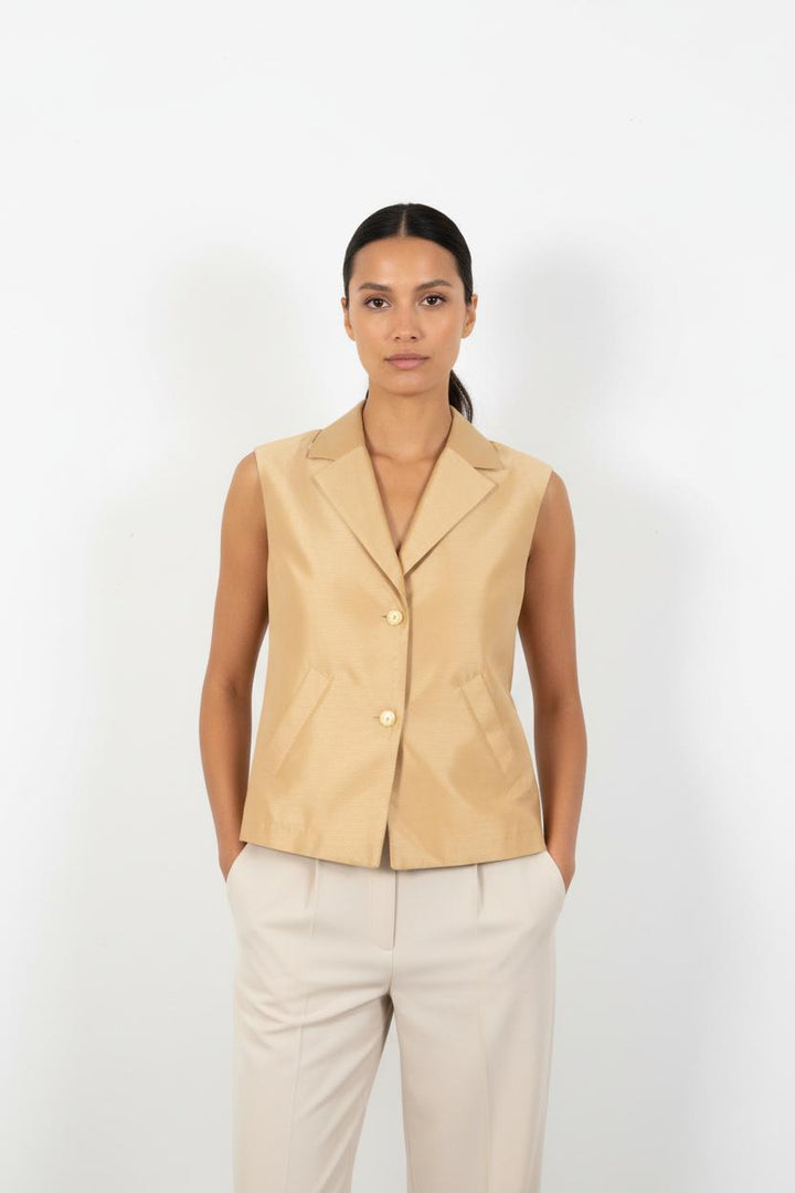 Gilet Sans Manches Doré - Taille S/36
