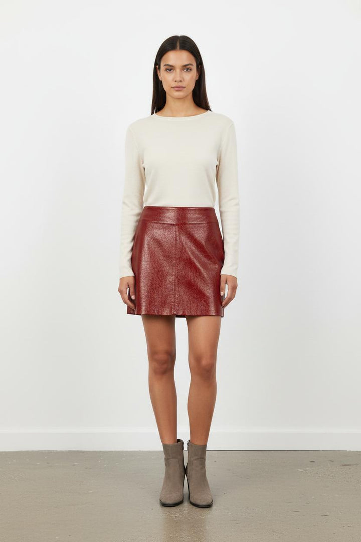 Jupe Courte Bordeaux - Taille XS/34