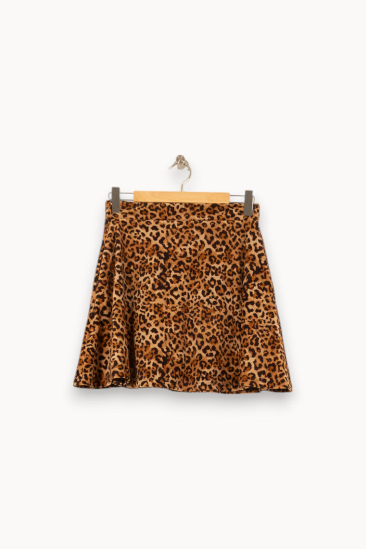 Jupe Courte Léopard Marron et Noir - Taille XS/34 de la marque Imprevu | PARAD58453 - Vendu par Paradigme - Image 2
