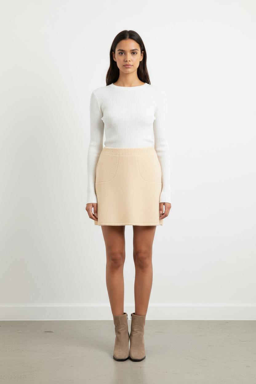 Jupe Beige - Taille S/36
