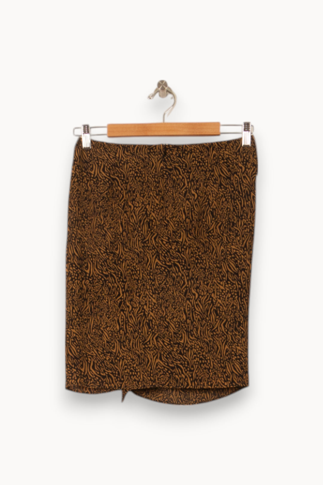 Jupe Drapée Marron et Noir - Taille S/36 de la marque IKKS | PARAD58487 - Vendu par Paradigme - Image 4