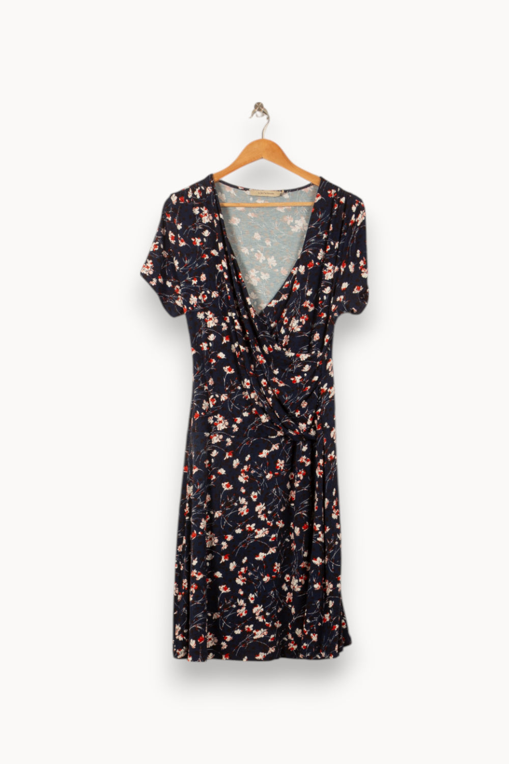 Robe Portefeuille Bleu et Blanc - Taille M/38 de la marque La Fée Maraboutée | PARAD58492 - Vendu par Paradigme - Image 2