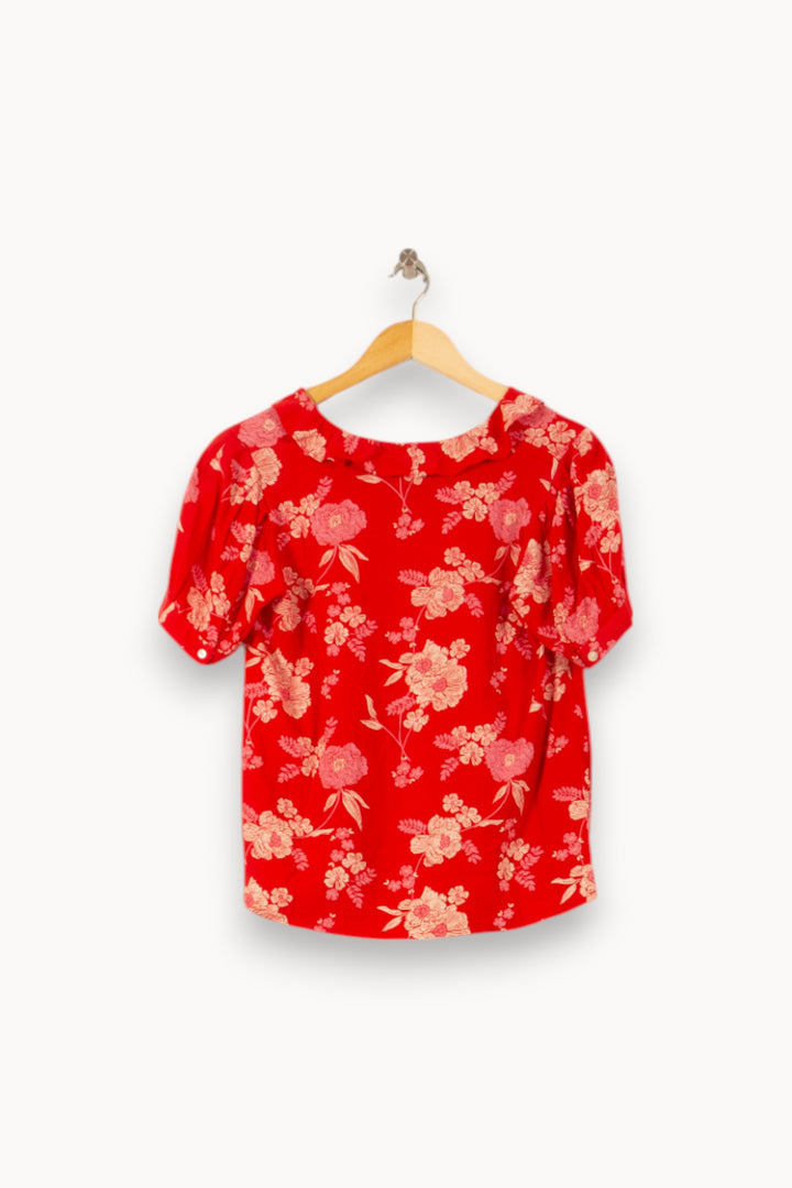 Blouse Rouge et Beige - Taille M/38 de la marque Karl Marc John | PARAD58500 - Vendu par Paradigme - Image 4