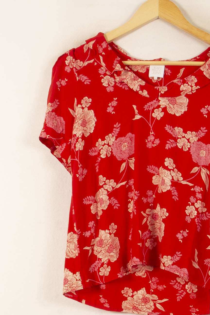 Blouse Rouge et Beige - Taille M/38 de la marque Karl Marc John | PARAD58500 - Vendu par Paradigme - Image 3