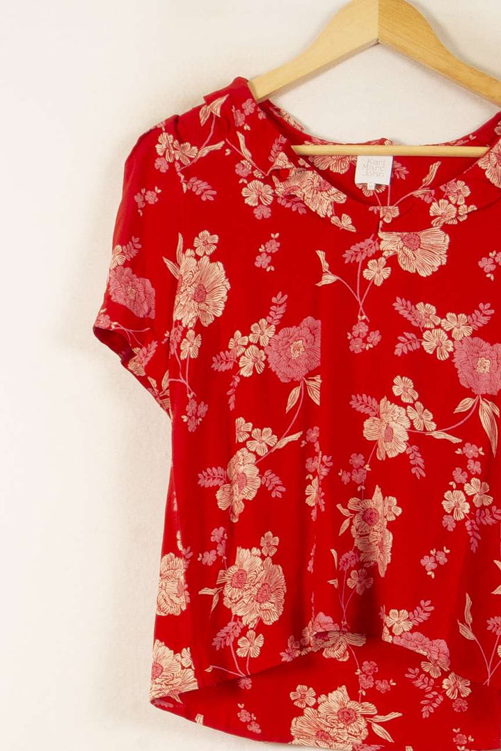 Blouse Rouge et Beige - Taille M/38 de la marque Karl Marc John | PARAD58500 - Vendu par Paradigme - Image 3