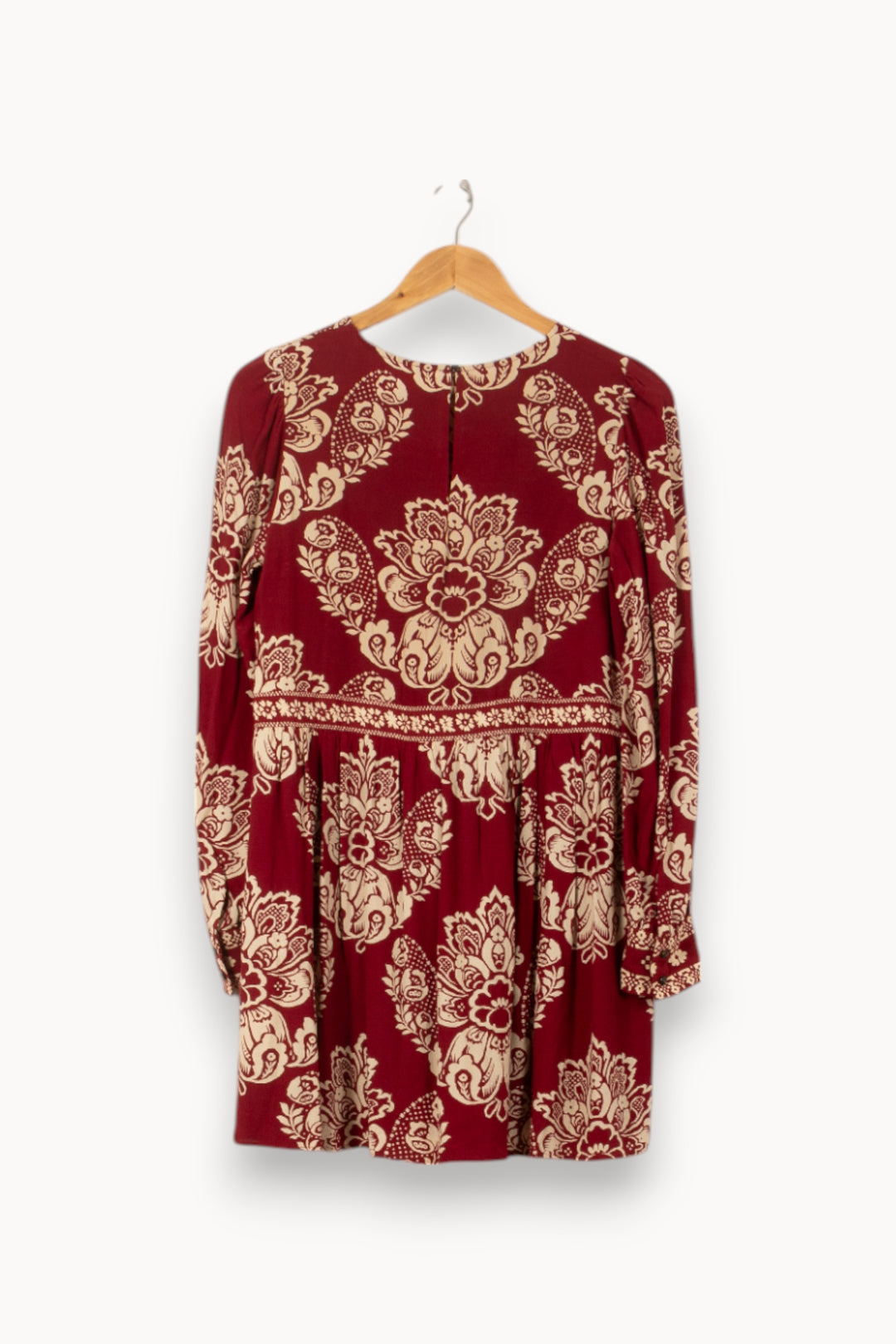 Robe Courte Bordeaux et Beige - Taille S/36 de la marque Sézane | PARAD58502 - Vendu par Paradigme - Image 4