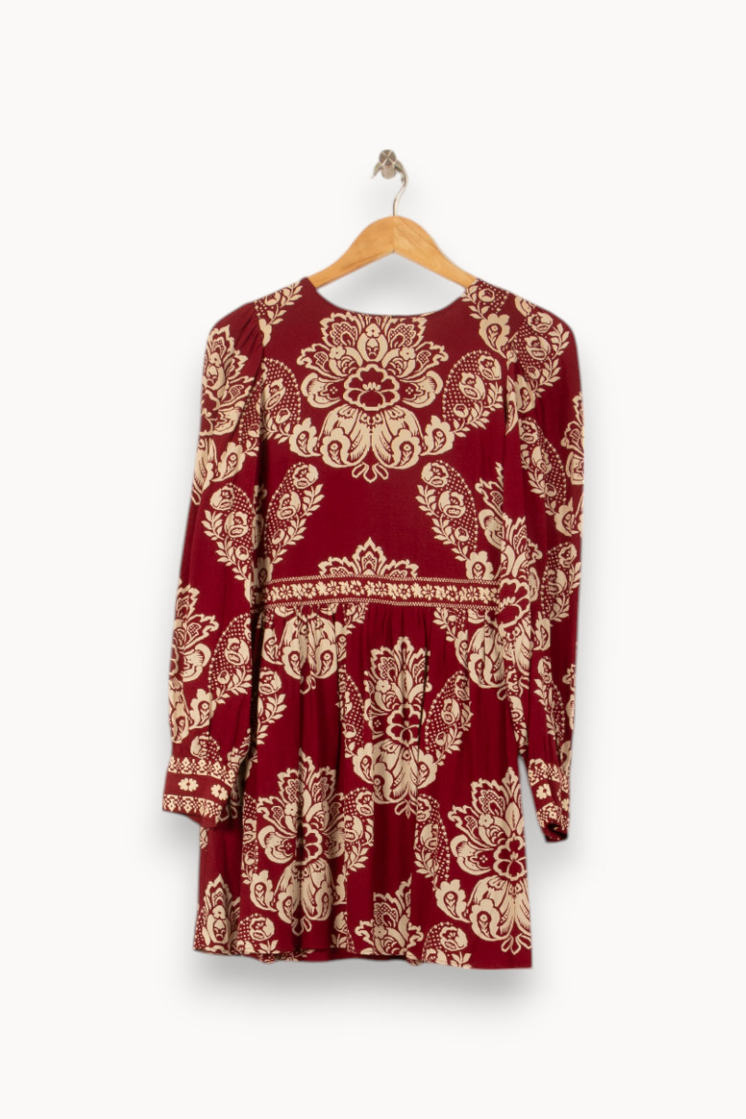 Robe Courte Bordeaux et Beige - Taille S/36 de la marque Sézane | PARAD58502 - Vendu par Paradigme - Image 2