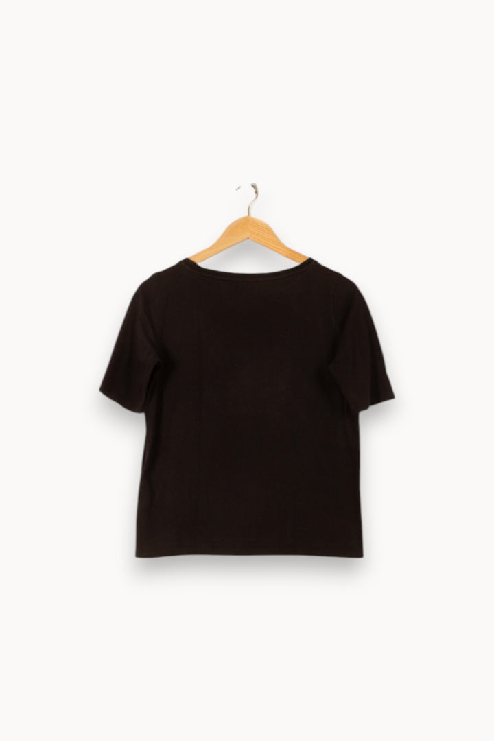 Tee-shirt Noir et Beige - Taille S/36 de la marque Maison 123 | PARAD58504 - Vendu par Paradigme - Image 4