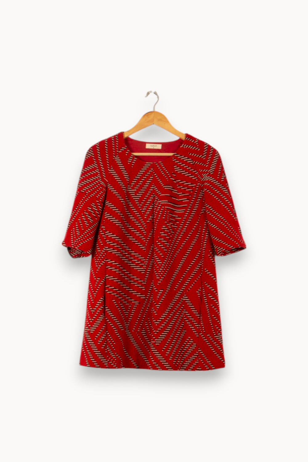 Robe Courte Rouge et Blanche - Taille XS/34 de la marque ba&sh | PARAD58510 - Vendu par Paradigme - Image 2