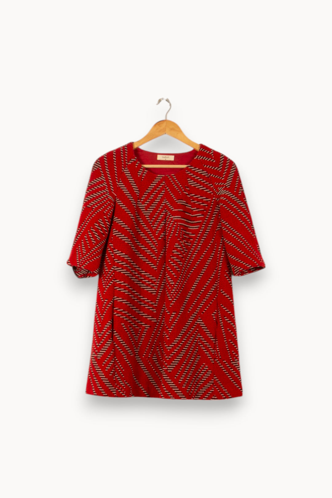 Robe Courte Rouge et Blanche - Taille XS/34 de la marque ba&sh | PARAD58510 - Vendu par Paradigme - Image 2