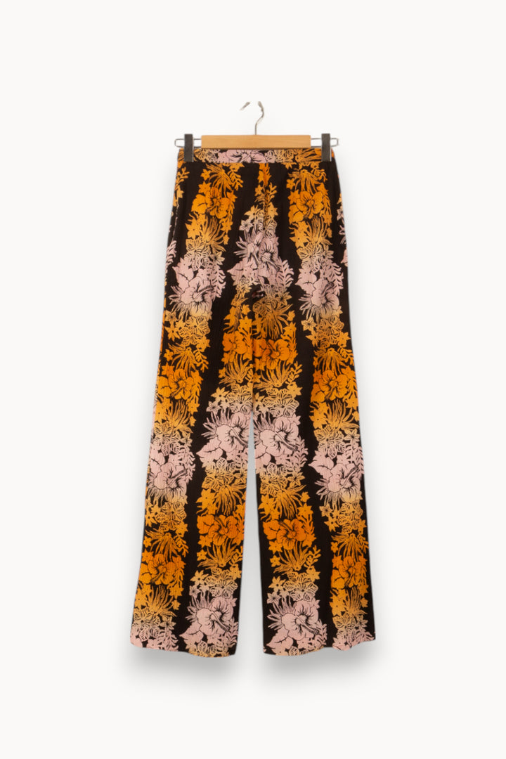 Pantalon Large Noir Orange et Rose - Taille XS/34 de la marque Sandro | PARAD58512 - Vendu par Paradigme - Image 4