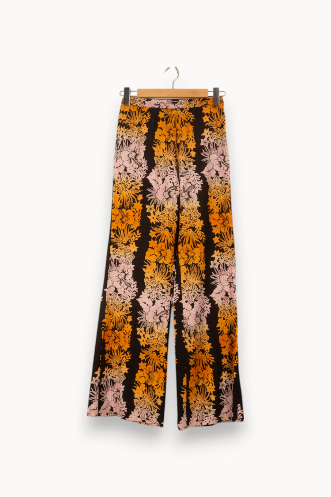 Pantalon Large Noir Orange et Rose - Taille XS/34 de la marque Sandro | PARAD58512 - Vendu par Paradigme - Image 2