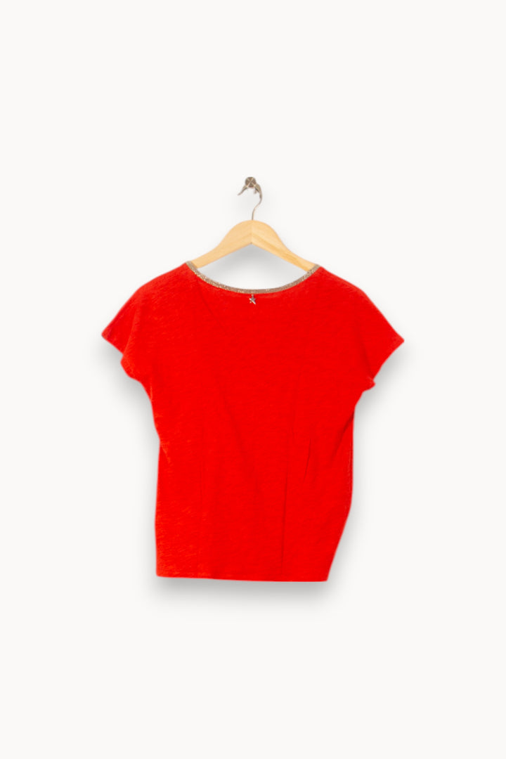 Tee-shirt Rouge - Taille XS/34 de la marque Sud express | PARAD58516 - Vendu par Paradigme - Image 4