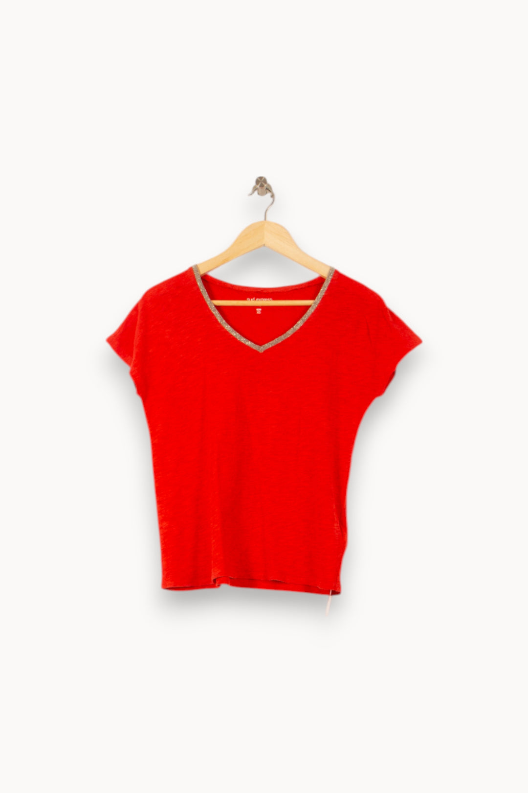 Tee-shirt Rouge - Taille XS/34 de la marque Sud express | PARAD58516 - Vendu par Paradigme - Image 2