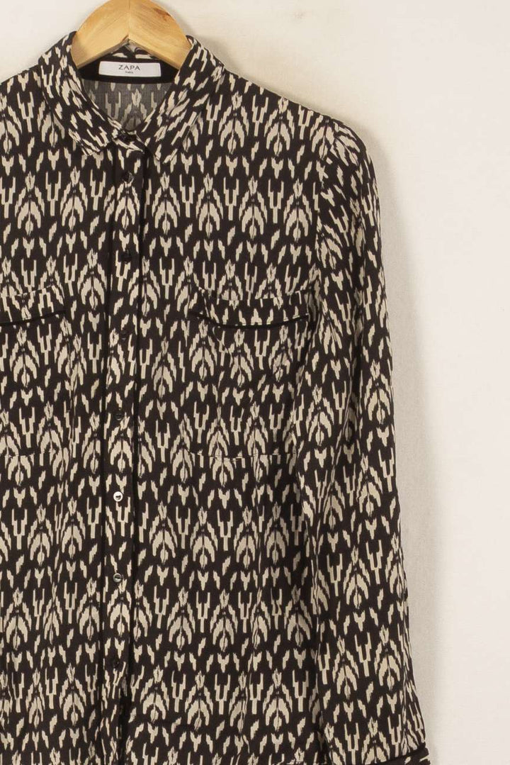 Chemise Noire et Blanche - Taille S/36 de la marque ZAPA | PARAD58522 - Vendu par Paradigme - Image 3
