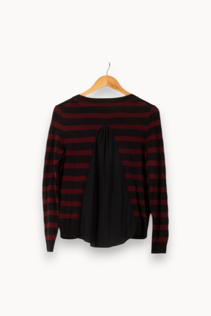 Cardigan Noir et Bordeaux - Taille S/36 de la marque Claudie Pierlot | PARAD58524 - Vendu par Paradigme - Image 4