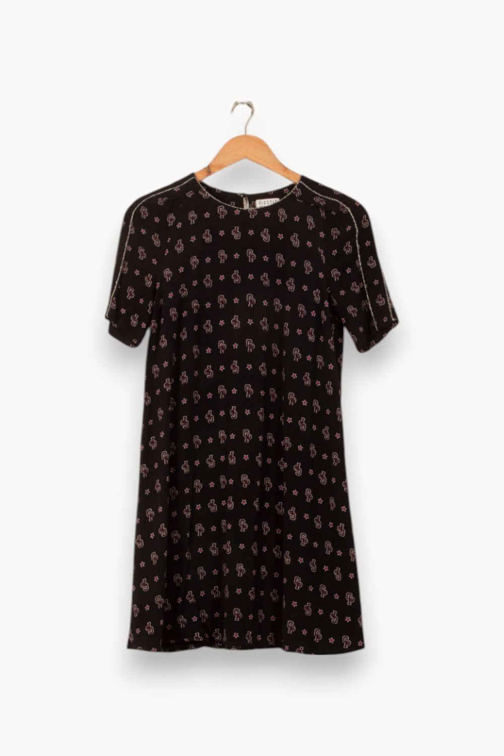 Robe Courte Noire et Rose - Taille S/36 de la marque Claudie Pierlot | PARAD58531 - Vendu par Paradigme - Image 2