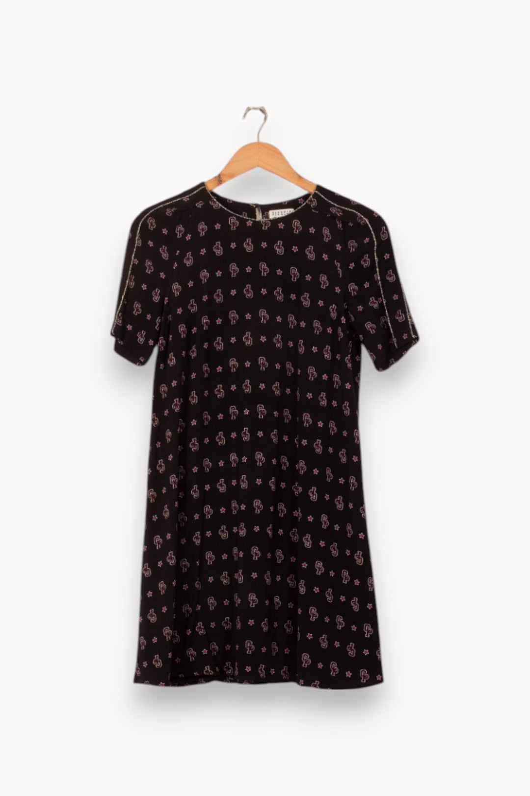 Robe Courte Noire et Rose - Taille S/36 de la marque Claudie Pierlot | PARAD58531 - Vendu par Paradigme - Image 2