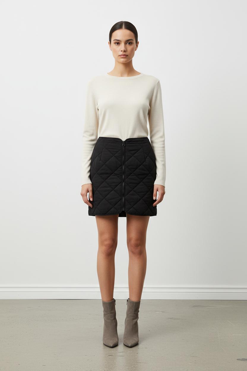 Jupe Matelassée Noire - Taille M/38