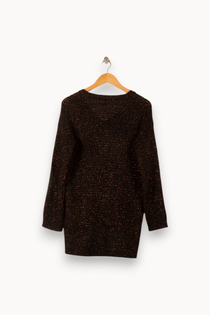 Pull Noir et Doré - Taille S/36 de la marque La Fée Maraboutée | PARAD58542 - Vendu par Paradigme - Image 4