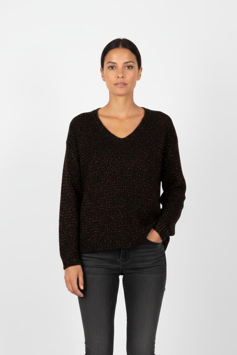Pull Noir et Doré - Taille S/36