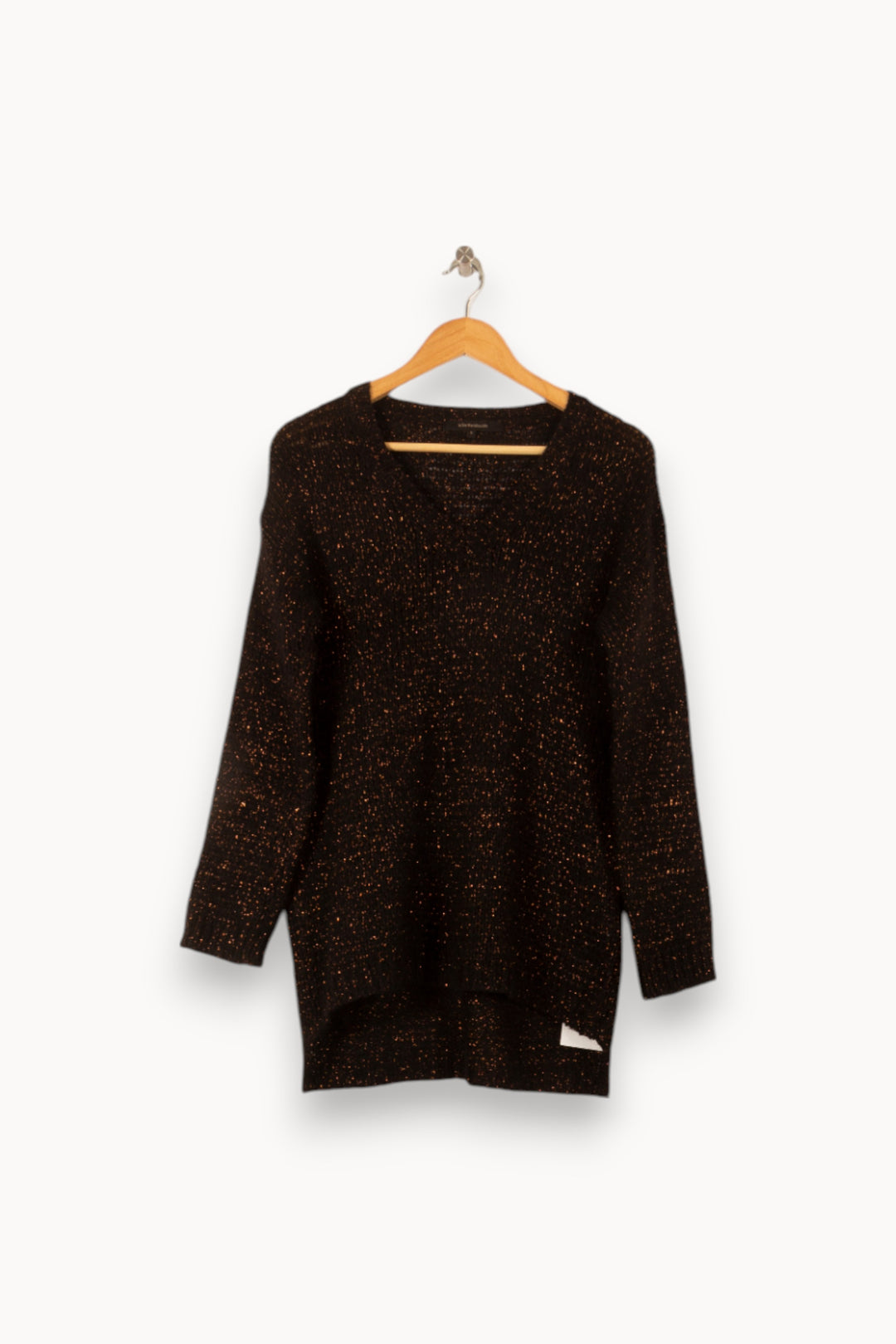 Pull Noir et Doré - Taille S/36 de la marque La Fée Maraboutée | PARAD58542 - Vendu par Paradigme - Image 2