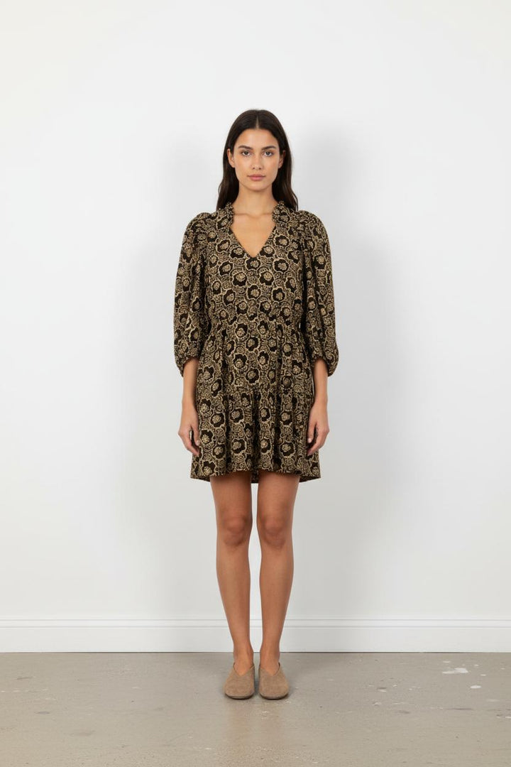 Robe Courte Noire et Beige - Taille XS/34