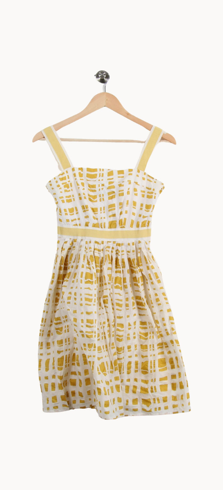 Robe Courte Jaune et Blanche - Taille S/36 de la marque Tara Jarmon | PARAD58584 - Vendu par Paradigme - Image 4