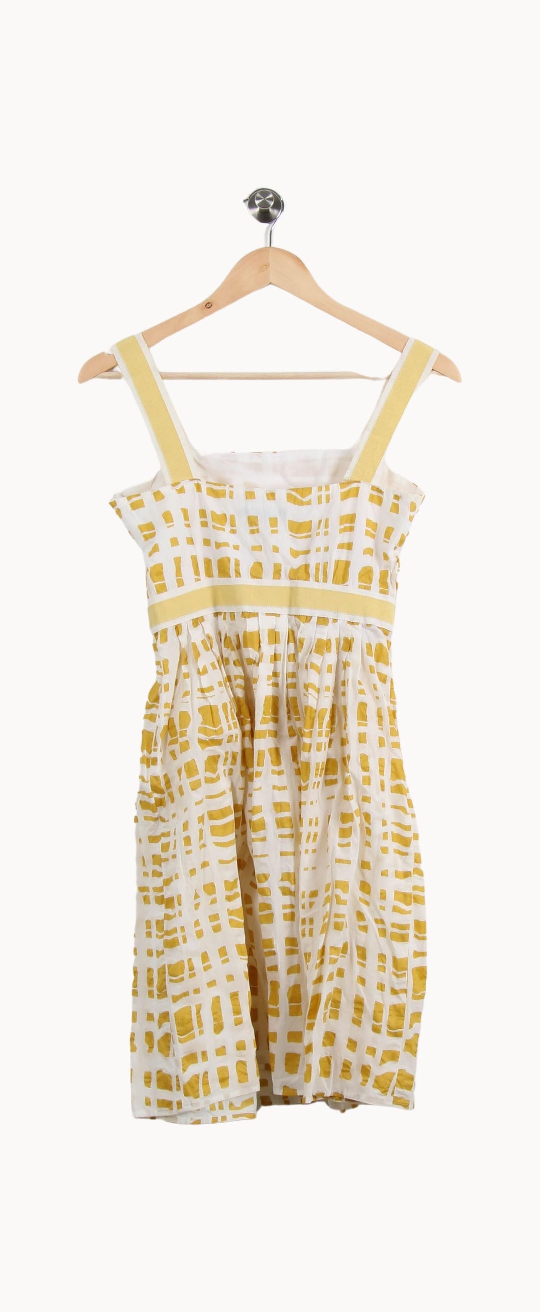 Robe Courte Jaune et Blanche - Taille S/36 de la marque Tara Jarmon | PARAD58584 - Vendu par Paradigme - Image 2