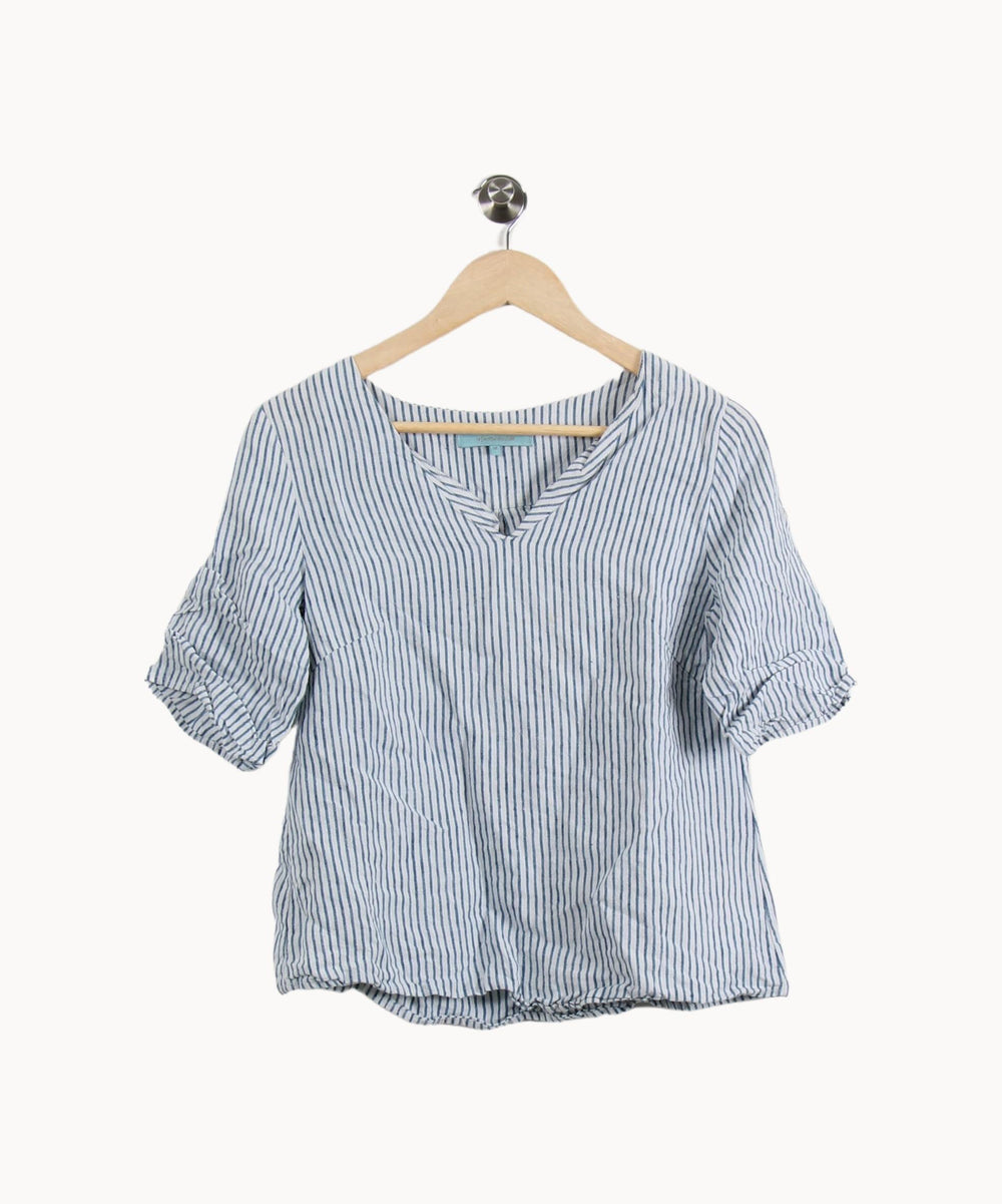 Blouse Bleu et Blanc - Taille S/36 de la marque La Fée Maraboutée | PARAD58586 - Vendu par Paradigme - Image 2