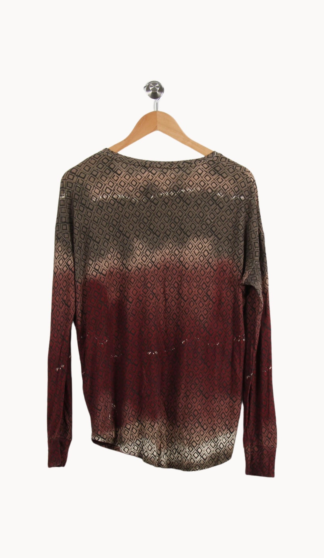 Tee-shirt Manches Longues Marron et Bordeaux - Taille S/36 de la marque Majestic Filatures | PARAD58592 - Vendu par Paradigme - Image 4