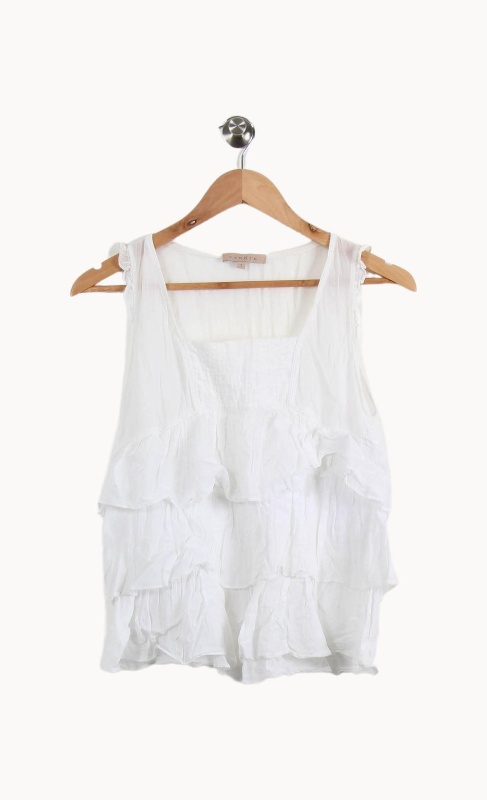 Débardeur Blanc - Taille S/36 de la marque Sandro | PARAD58596 - Vendu par Paradigme - Image 2