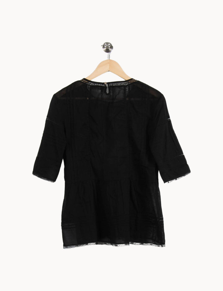 Blouse Noire - Taille XL/42 de la marque The Kooples | PARAD58601 - Vendu par Paradigme - Image 4