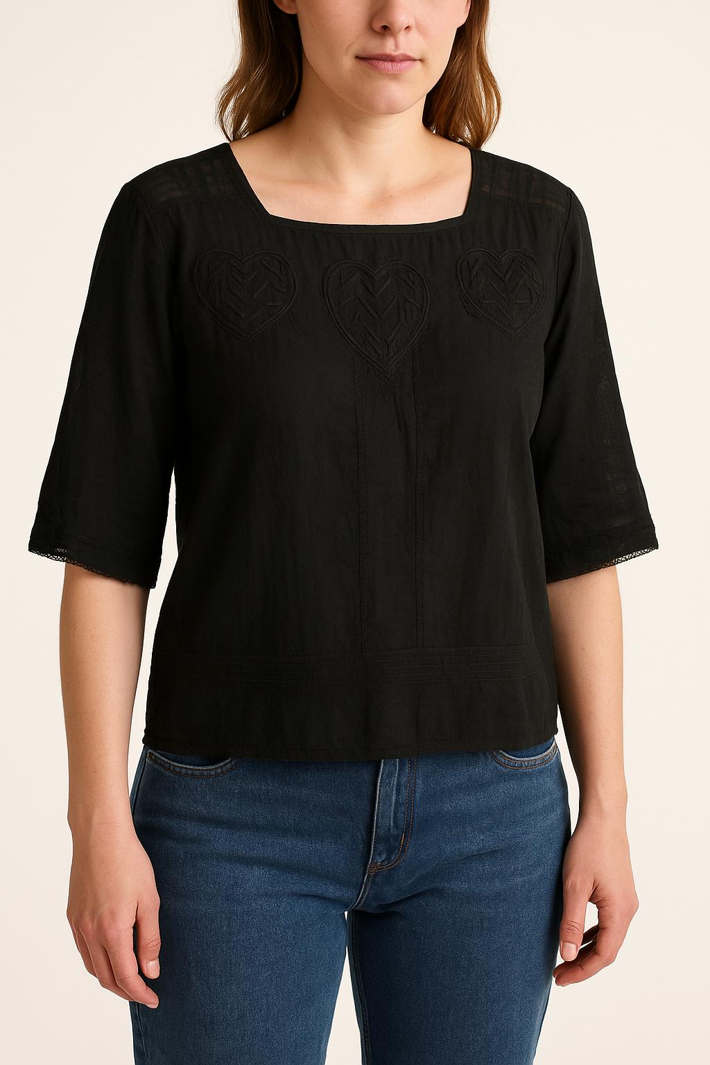 Blouse Noire - Taille XL/42 de la marque The Kooples | PARAD58601 - Vendu par Paradigme - Image 1