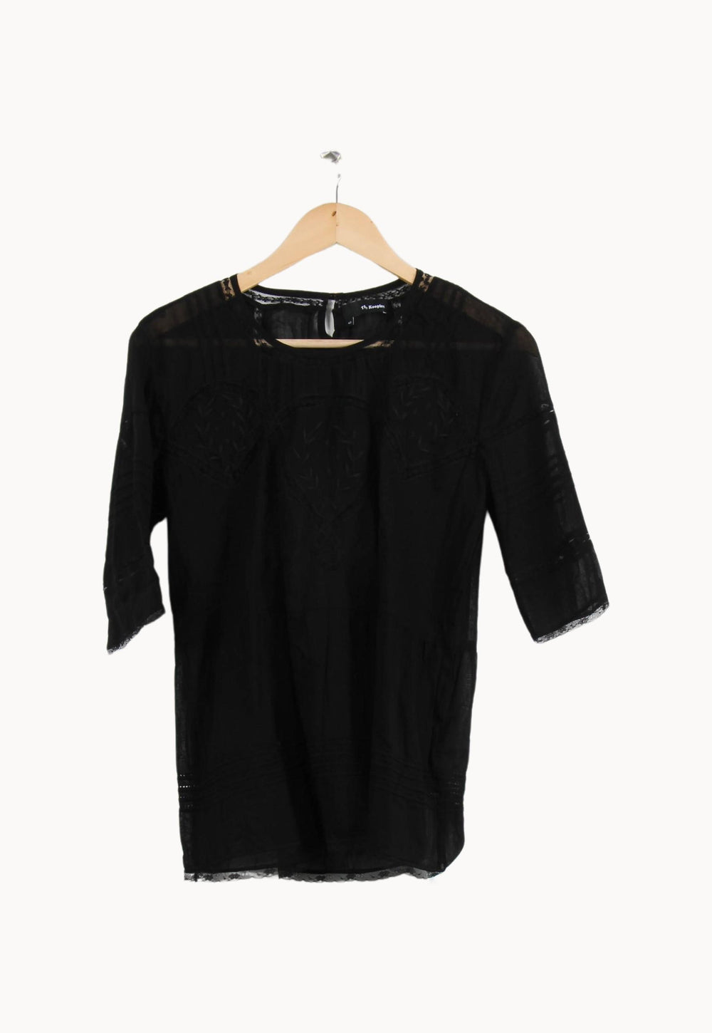 Blouse Noire - Taille XL/42 de la marque The Kooples | PARAD58601 - Vendu par Paradigme - Image 2