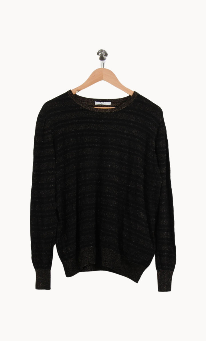 Pull Noir - Taille XL/42 de la marque ZAPA | PARAD58606 - Vendu par Paradigme - Image 2