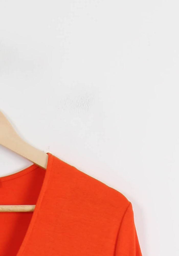 Robe Courte Orange - Taille M/38 de la marque La Fée Maraboutée | PARAD58613 - Vendu par Paradigme - Image 3