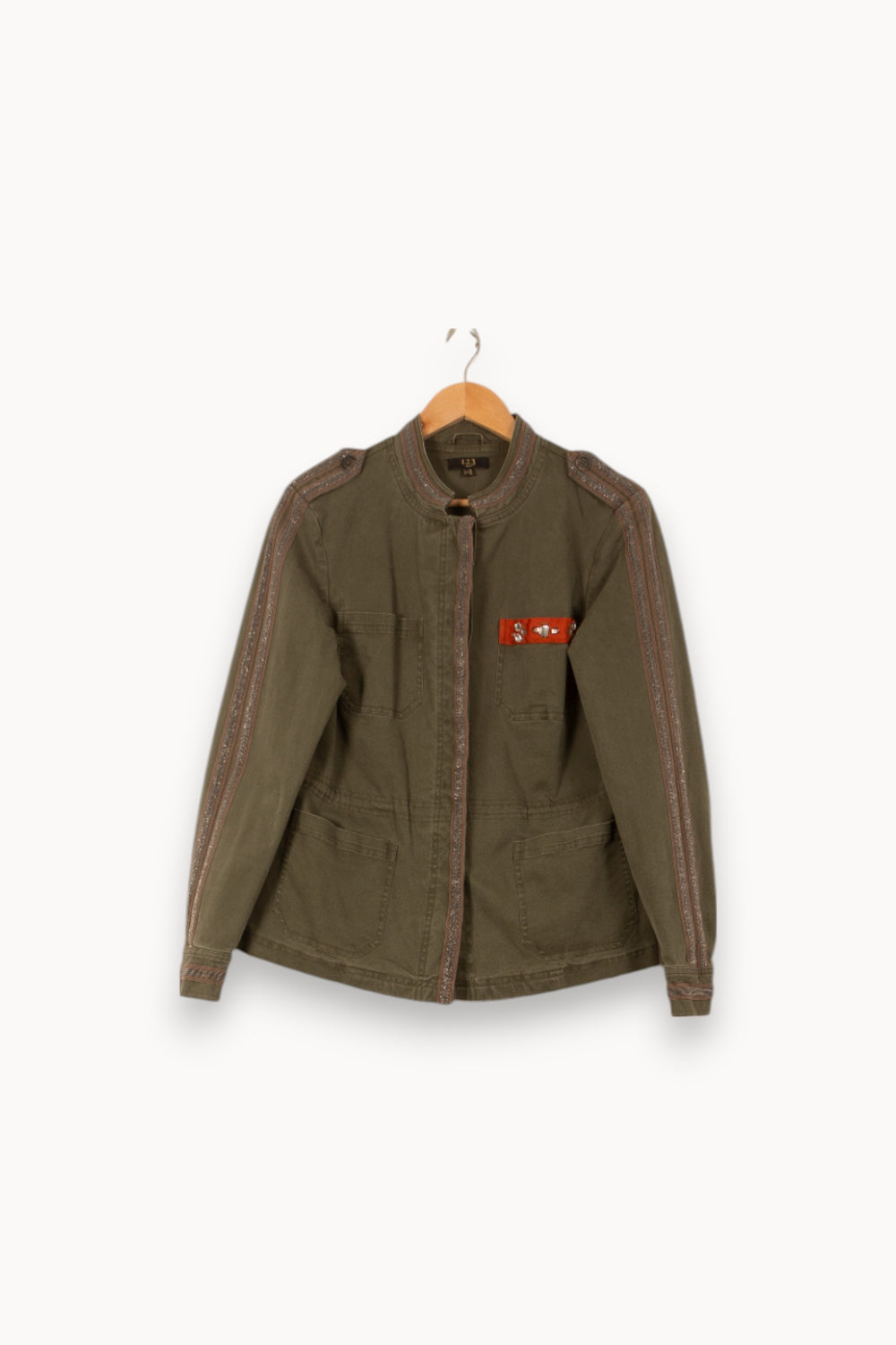 Veste Saharienne Verte - Taille M/38 de la marque Maison 123 | PARAD58617 - Vendu par Paradigme - Image 2