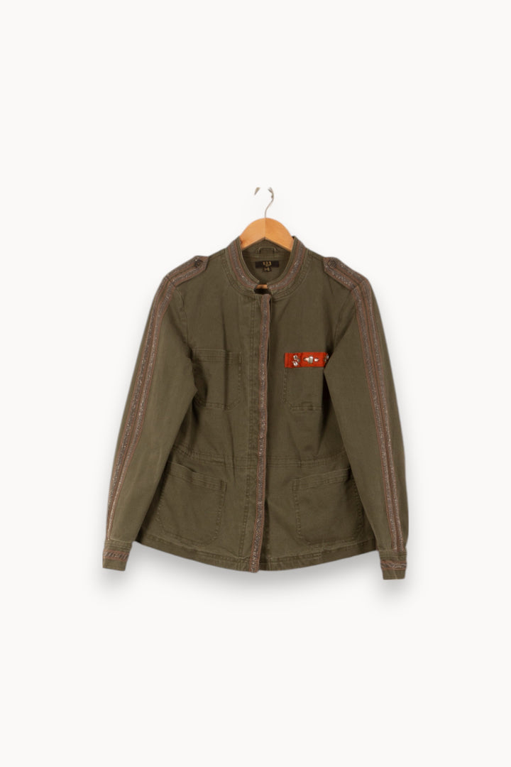 Veste Saharienne Verte - Taille M/38 de la marque Maison 123 | PARAD58617 - Vendu par Paradigme - Image 2