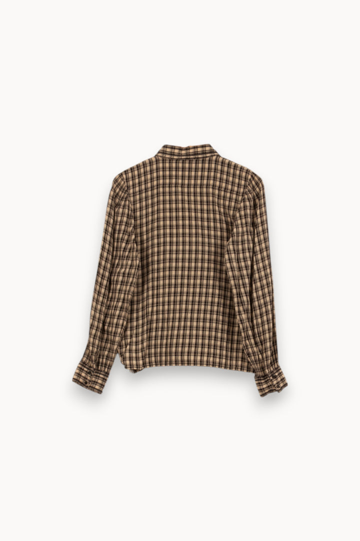Chemise À Carreaux Beige et Noir - Taille M/38 de la marque ba&sh | PARAD58631 - Vendu par Paradigme - Image 4