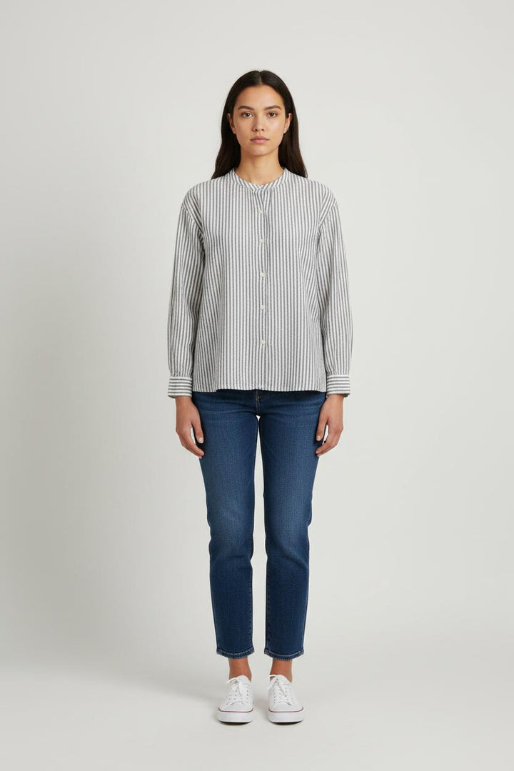 Chemise Rayée Blanche et Bleue - Taille S/36