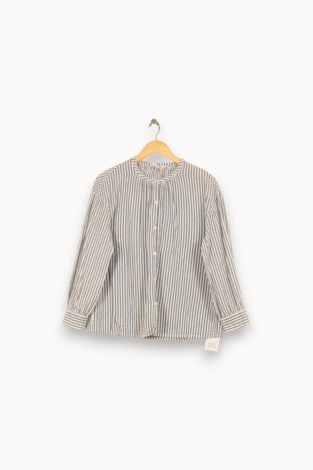 Chemise Rayée Blanche et Bleue - Taille S/36 de la marque ba&sh | PARAD58636 - Vendu par Paradigme - Image 2