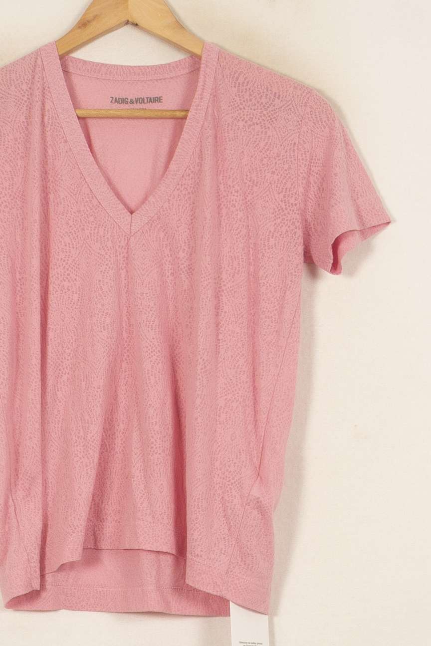 Tee-shirt Rose - Taille S/36 de la marque Zadig&Voltaire | PARAD58645 - Vendu par Paradigme - Image 3