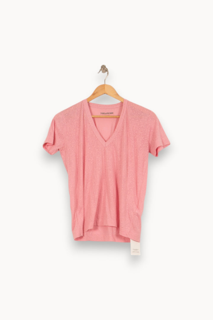 Tee-shirt Rose - Taille S/36 de la marque Zadig&Voltaire | PARAD58645 - Vendu par Paradigme - Image 2