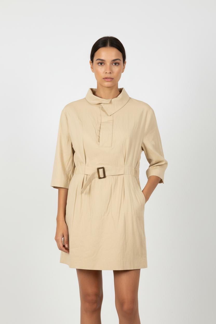 Robe Chemise Beige - Taille L/40