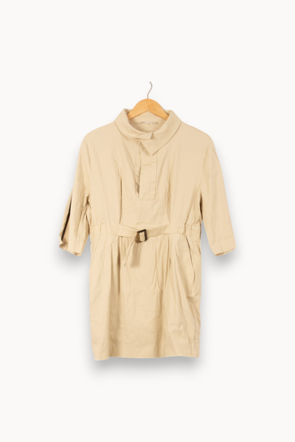 Robe Chemise Beige - Taille L/40 de la marque ba&sh | PARAD58654 - Vendu par Paradigme - Image 2