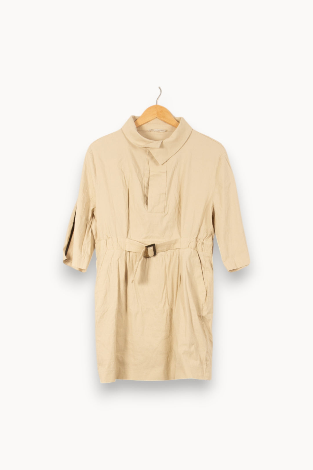 Robe Chemise Beige - Taille L/40 de la marque ba&sh | PARAD58654 - Vendu par Paradigme - Image 2